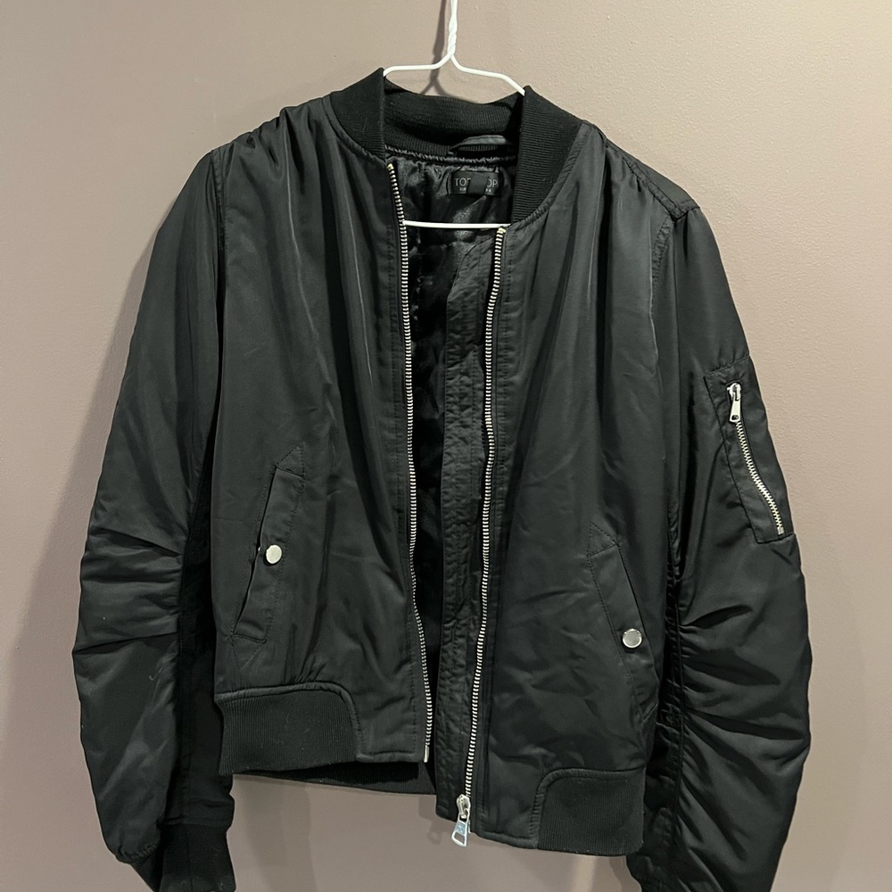 Top Shop Black Bomber Jacket